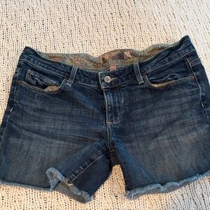 PAIGE Dark Blue Denim Shorts
